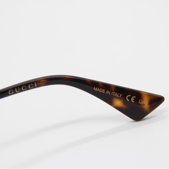 NEW GUCCI GOLD GREY SUNGLASSES GG0818SA 001 ROUND GUCCI EYEWEAR - Picture 13 of 14